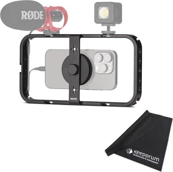 Actual product image RØDE Phone Cage magnetic holder for smartphones with cloth