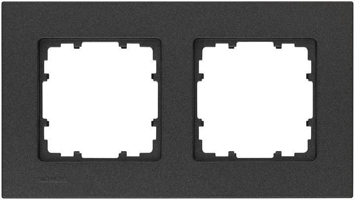 Actual product image Siemens DELTA miro frame 2-fold colour carbon metallic dimensions 161x 90mm