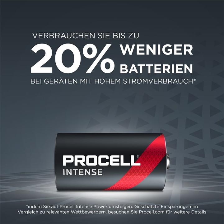 Productafbeelding Duracell Batterij Alkaline, Baby, C, LR14, 1.5V Procell Intense, Kleinhandelsdoos (10-Pak) (10 Pcs., C, 7933 mAh)