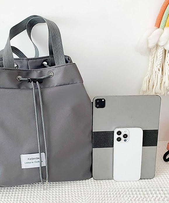 Immagine prodotto Only-Bags.Store Zaino casual con coulisse, borsa a tracolla leggera, zaino portatile in stile preppy