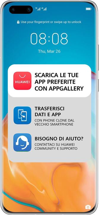 Actual product image Huawei P40 Pro (256 GB, Silver Frost, 6.58", Hybrid Dual SIM + eSIM, 50 Mpx, 5G)