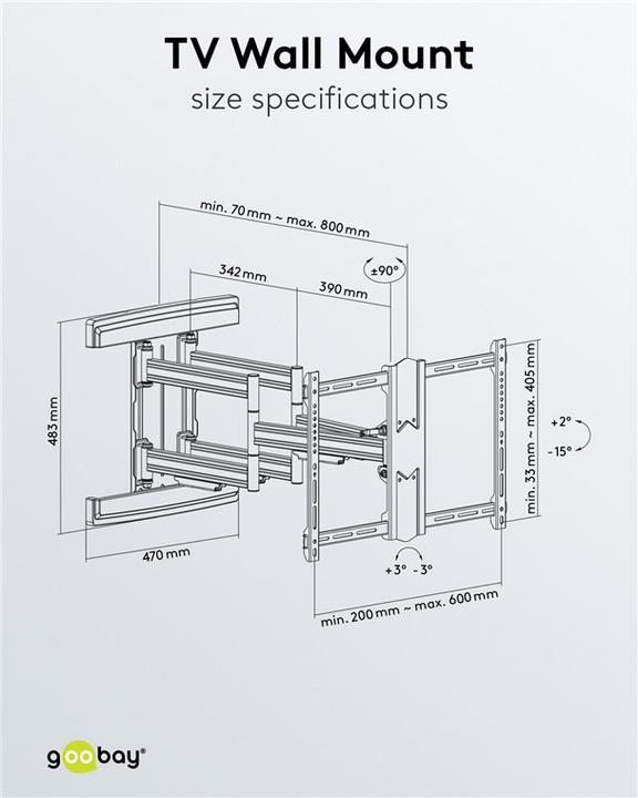 Produktbild Goobay Pro Fullmotion (Wand, 70", 70 kg)