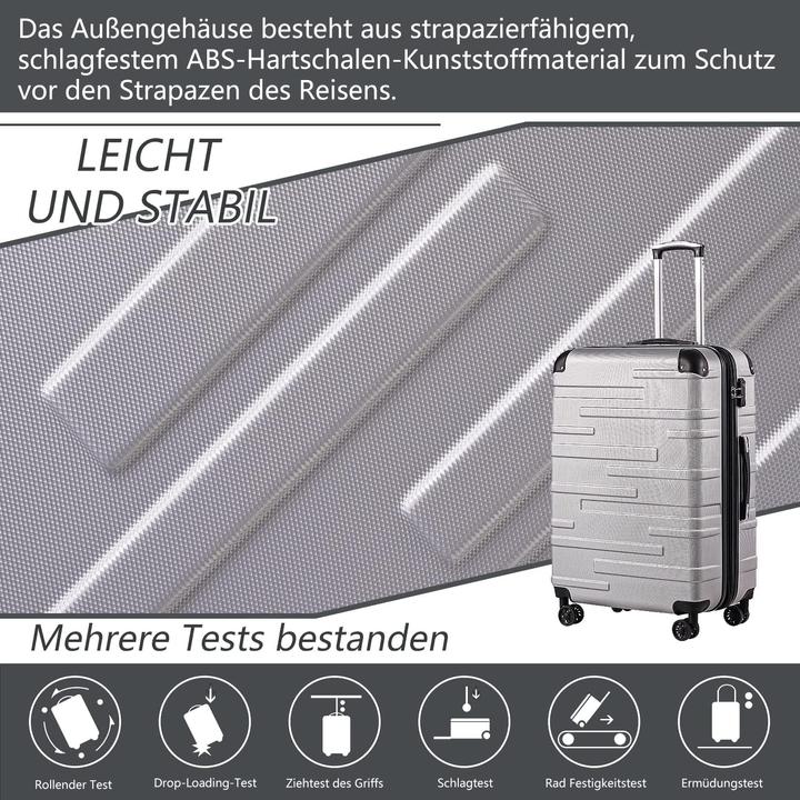Actual product image Coolife Hartschalen-Koffer (60 l, M (50 - 90l))