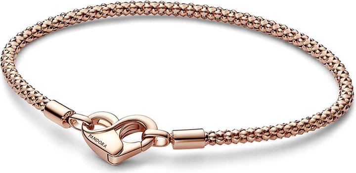Actual product image Pandora Moments Studded Chain Bracelet (17 cm, Metal, rose gold-plated)