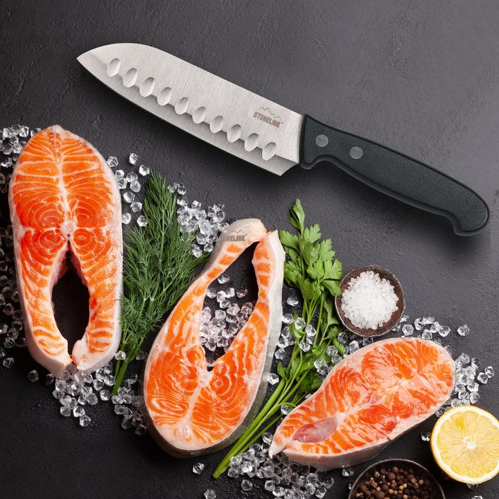 Produktbild Stoneline 22,6 cm Santokumesser, mit Klingenschutz (12.50 cm)