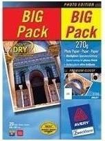 Actual product image Avery BIG PACK Inkjet Photo Paper, 40 Blatt (250 g/m², A4, 40 x)