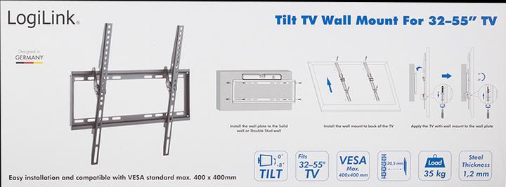 Produktbild LogiLink TV Wandhalterung (Wand, 55", 35 kg)