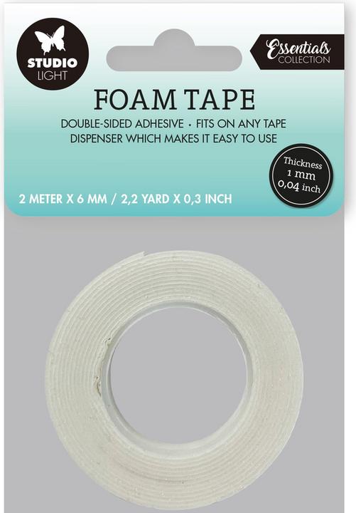 Image du produit art by marlene Studio Light | Essential Tools Doublesided Foam Tape 1mm Thick - 0,6mm Wide (1 mm)