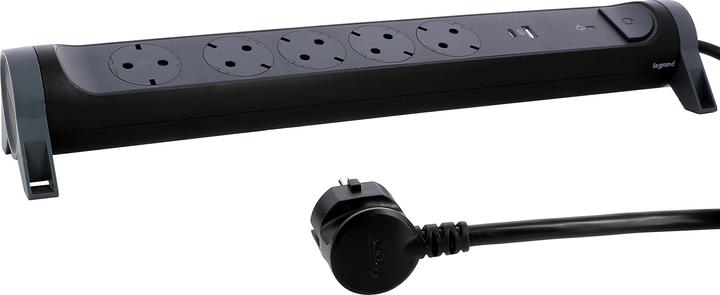 Produktbild Legrand Drehbare Steckdosenleiste, 5-fach Steckdose (5 x, CEE 7/3, CEE 32/5, 1.50 m)