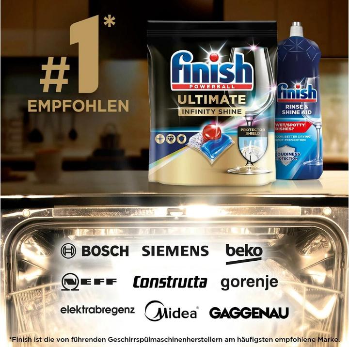Image du produit Finish Ultimate Infinity Shine (Tabs, 80 Cycles de lavage)