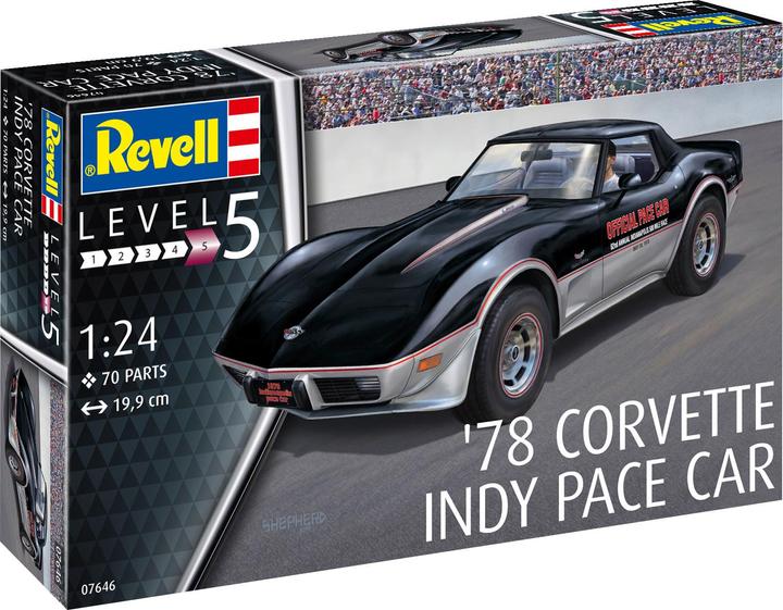 Actual product image Revell 07646 78 Corvette Indy Pace Car Model Kit 1:24