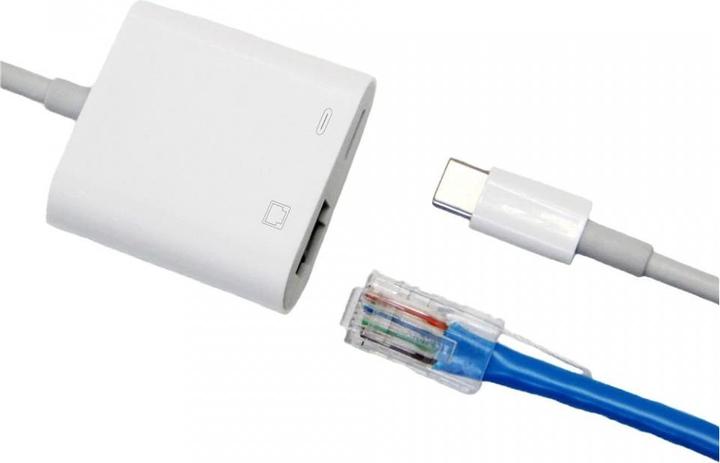 Actual product image PowerGuard Adapter with Charge-In (RJ45, USB Type C)