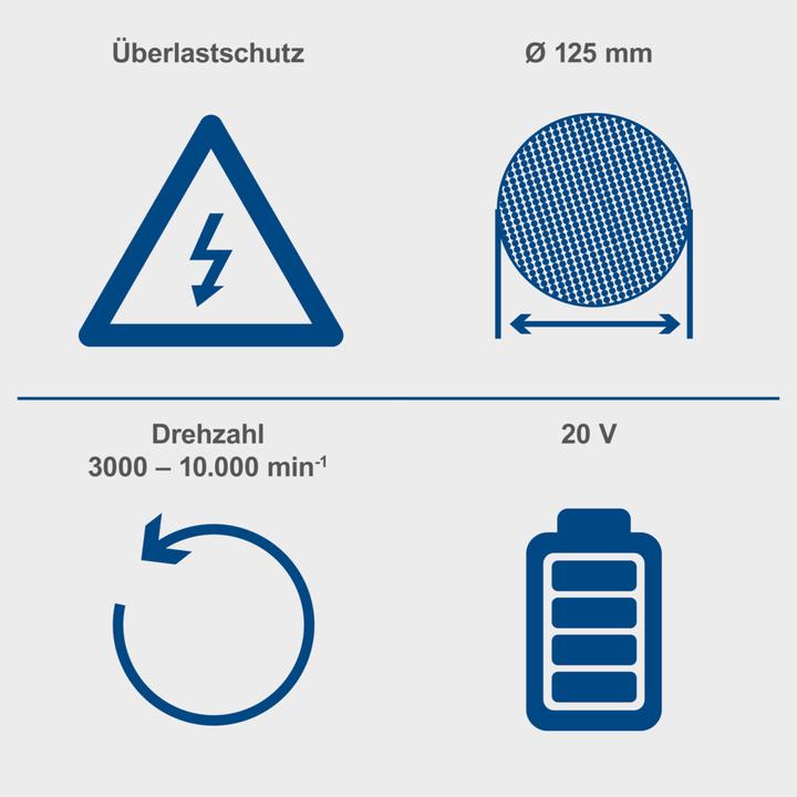 Produktbild Scheppach Akku-Winkelschleifer BC-AG125-X (125 mm)