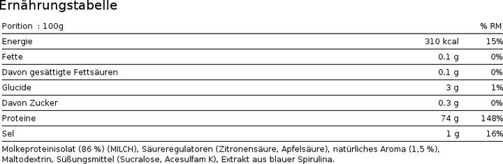 Nutritional values and ingredients Hubba Bubba Clear Whey (Atomic Apple, 1 pcs., 405 g)
