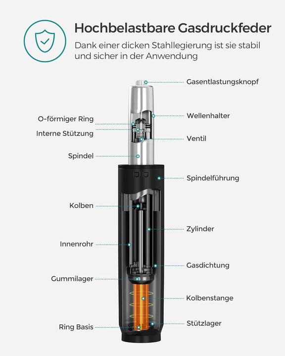 Image du produit Songmics Ressort à gaz AOP101B01