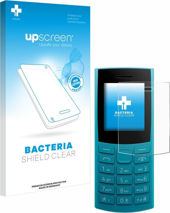 Produktbild upscreen Schutzfolie Displayschutz Displayschutzfolie Folie Klar antibakteriell (1 Stück, Nokia 105)