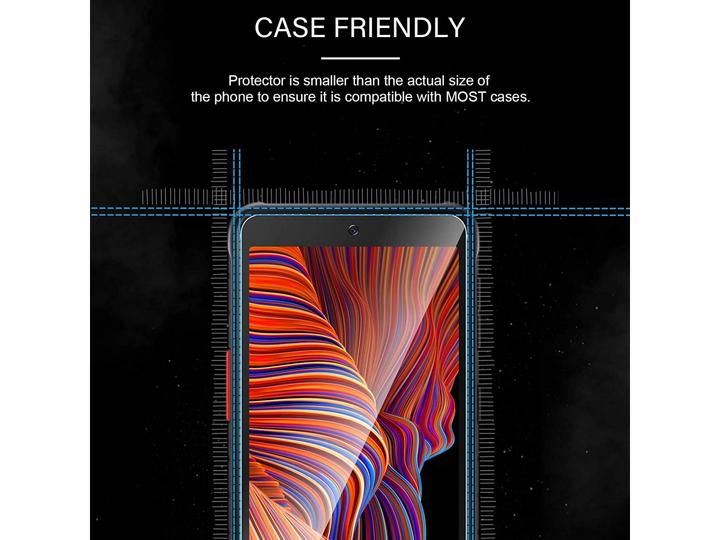 Actual product image Screenguard Samsung Galaxy XCover 5 bulletproof glass protective film Case Friendly Design (1 Piece, Samsung Galaxy S21)