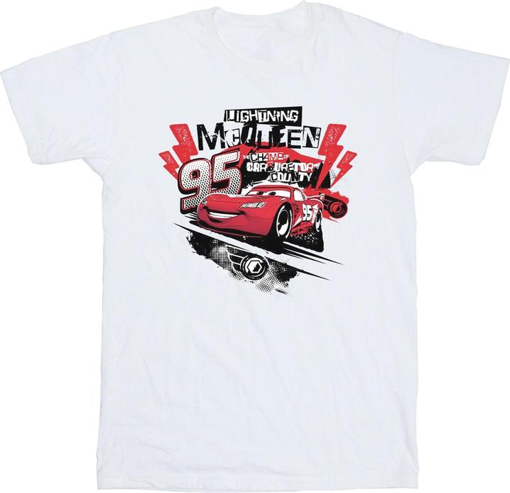 Actual product image Disney Boys Cars Lightning McQueen Collage T-Shirt (116)