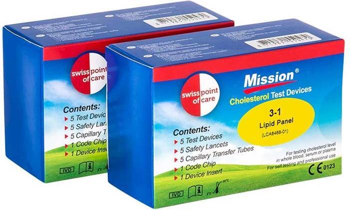 Mission 3-in-1 Cholesterin Teststreifen (Cholesterinmessgerät)
