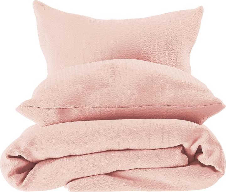 Image du produit Lotus Bettwaren Parure de lit en satin seersucker uni (Housse de couette, 200 x 210 cm)