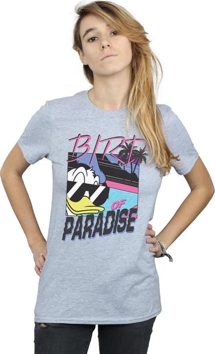 Actual product image Disney Womens/Ladies Donald Duck Bird Of Paradise Cotton Boyfriend T-Shirt (S)