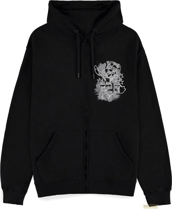 Difuzed Lilo & Stitch Metal Graphic Men's Zipper Hoodie (L)
