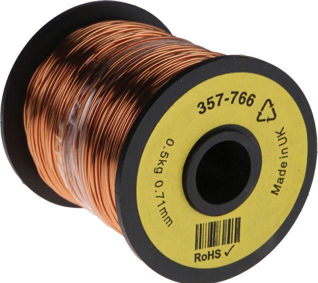 Produktbild Rs Pro Kupferlackdraht 0,71mm PU isoliert 120m (120 m)