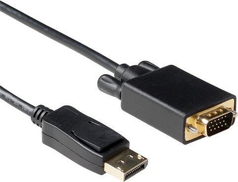 Actual product image 2 metre Conversion cable DisplayPort male to VGA male. Length: 2 m Dp male (2 m, DisplayPort)