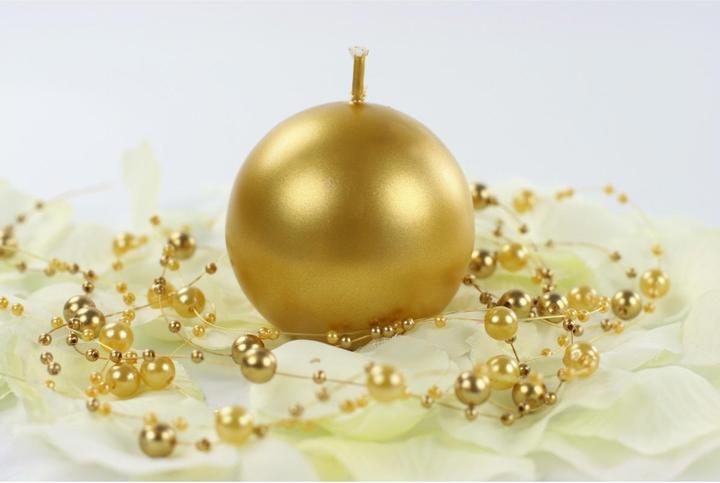 Produktbild Partydeco Bougie Sphère Doré - 6cm (10pcs) (10 Stk.)