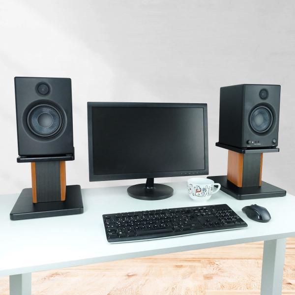 Produktbild keepdrum SS041RW Boxenständer Tisch-Stative Palisander 1 Paar (1 Paar, Ständer)