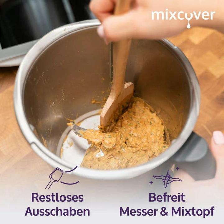 Produktbild Mixcover Nachhaltiger Holz-Spatel für Thermomix TM6,TM5,TM31 Drehkellenspatel Teigschaber