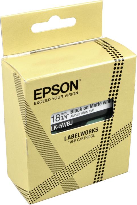 Produktbild Epson Matte White/Black 18mm LK-5WBJ (1.80 cm, Weiss)