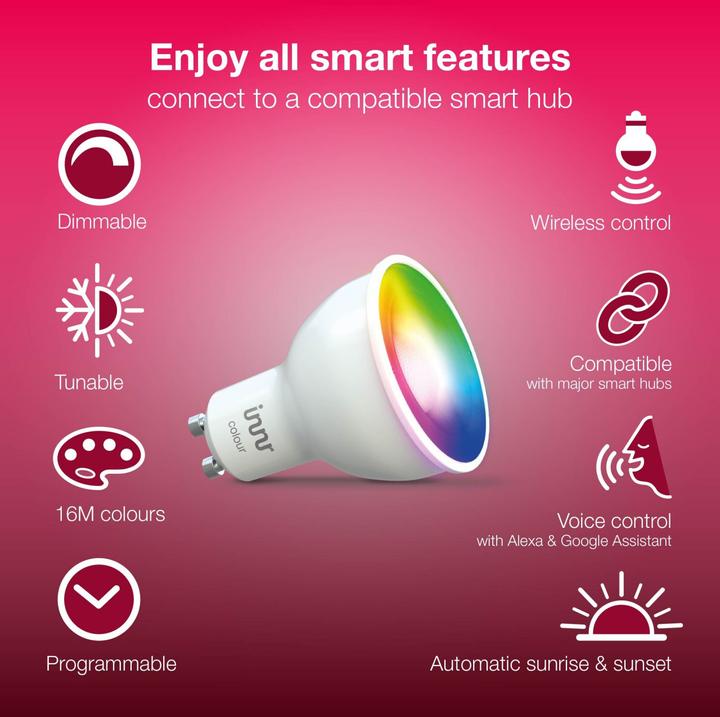 Produktbild Innr Starter Kit Spot SK 230 C-2 colour - EU version (GU10, 6 W, 350 lm, 1 x, G)