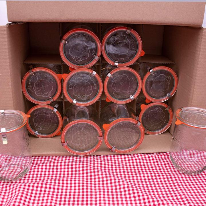 Immagine prodotto Flaschenbauer.de Set di 12 barattoli per conserve da 1 litro (12 pz., 1 l)