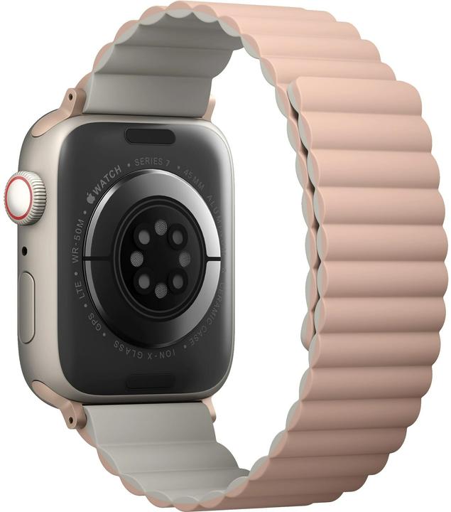 Produktbild Uniq pasek Revix Apple Watch Series 1/2/3/4/5/6/7/8/SE/SE2 38/40/41mm. Reversible Magnetic różowy-be (Edelstahl, Silikon)
