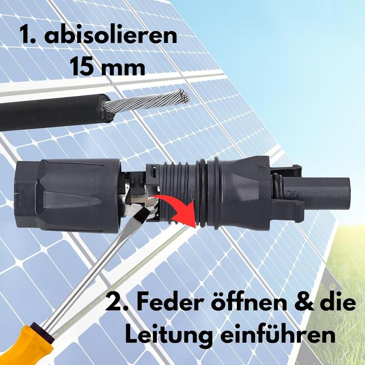 Immagine prodotto Kalitec Phoenix Contact Sunclix connettore solare 1 coppia I Phoenix Solar Set I Nero I Connettore Sunclix I (Spina solare)
