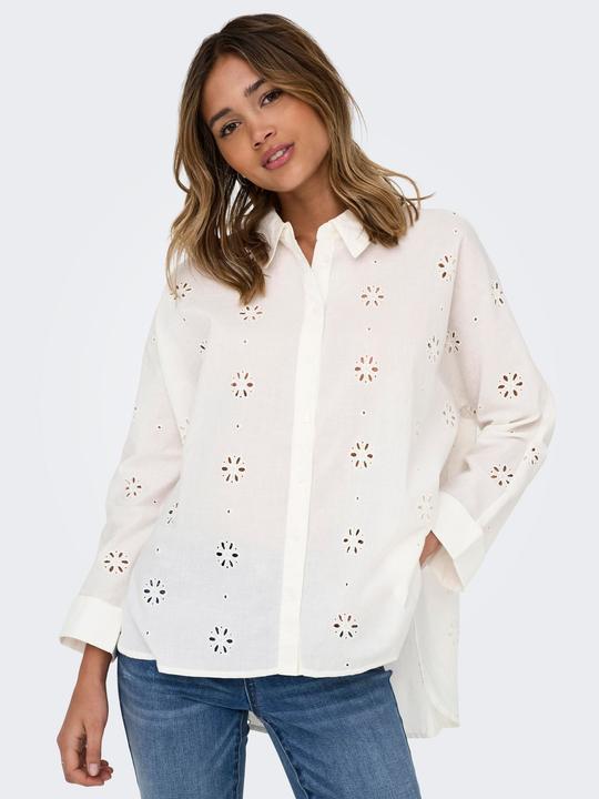 Produktbild Only Onlnew Lina Grace Ls Brod Angl Shirt Wvn (XL)