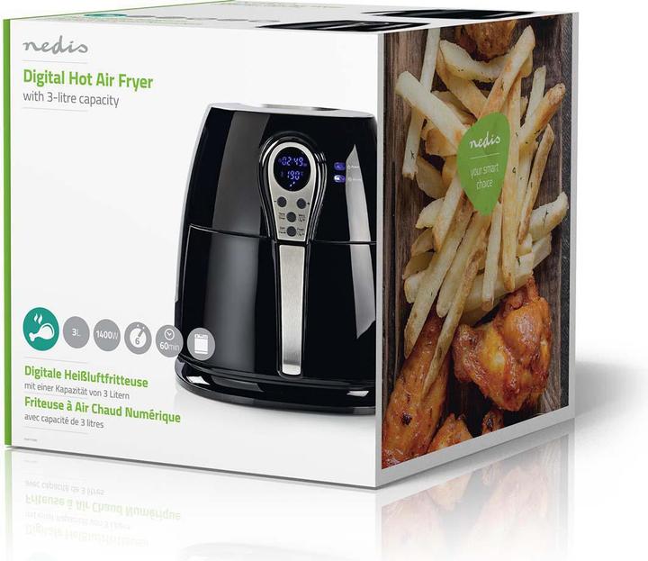 Produktbild Nedis Friteuse à air chaud compatible KAAF111EBK 3L (Noir) (EU-Stecker)