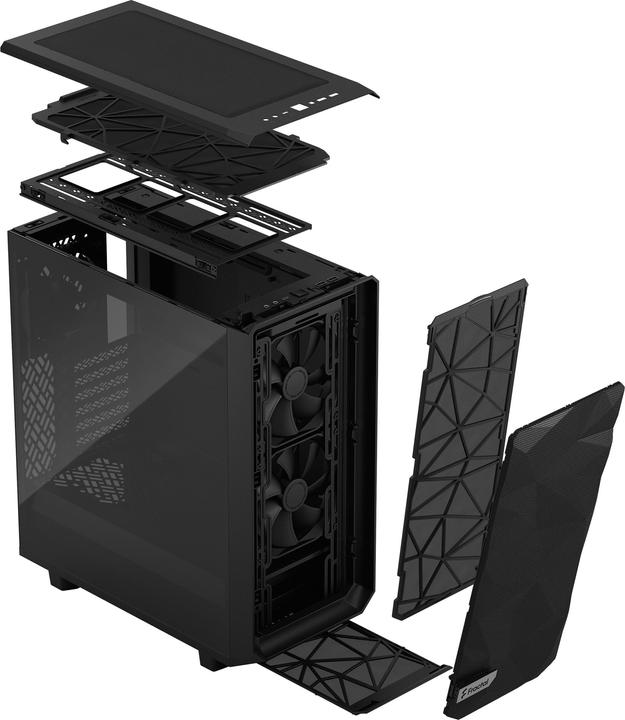 Actual product image Fractal Meshify 2 Compact Black TG Light (ATX, mATX, Mini-ITX)