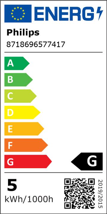 Label énergétique Philips A60 (E27, 6 W, 470 lm, 1 x, G)