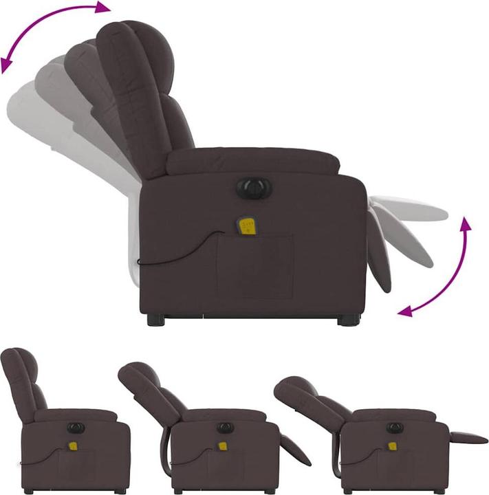 Produktbild VidaXL Elektrischer Massagesessel mit Aufstehhilfe Stoff
