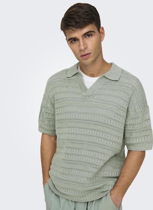Actual product image Only & Sons ONSGRAYSON Gestricktes Polo-Hemd Polo (L)