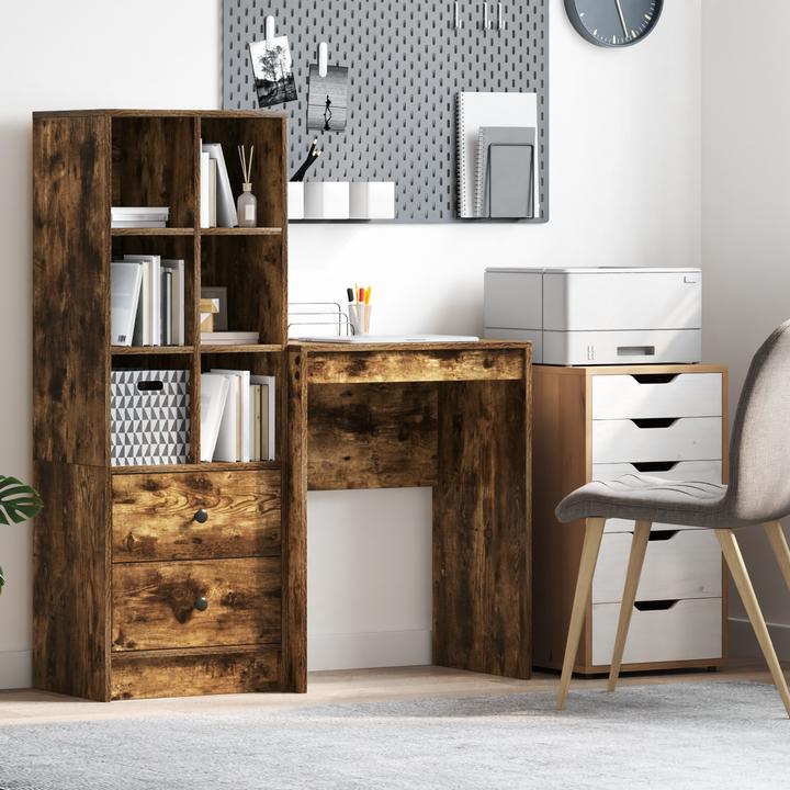 Produktbild VidaXL Schreibtisch Geräucherte Eiche MDF 60 x 40 x 76 cm Langlebig (60 x 40 x 76 cm)