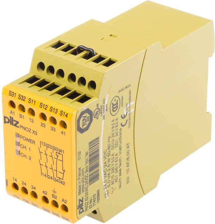 Actual product image Pilz PNOZ X3 safety relay w/LED,24Vac/dc