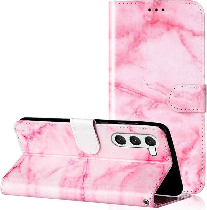 Actual product image Cover-Discount Leather case cover Marble white (Samsung Galaxy S24+)