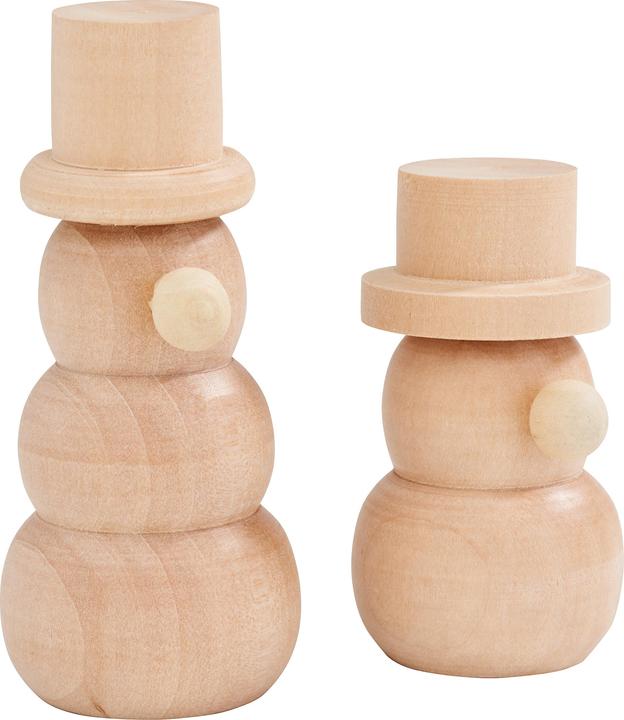 Image du produit VBS Bonhomme de neige en bois, 2 pièces, 6,8 et 5,0 cm