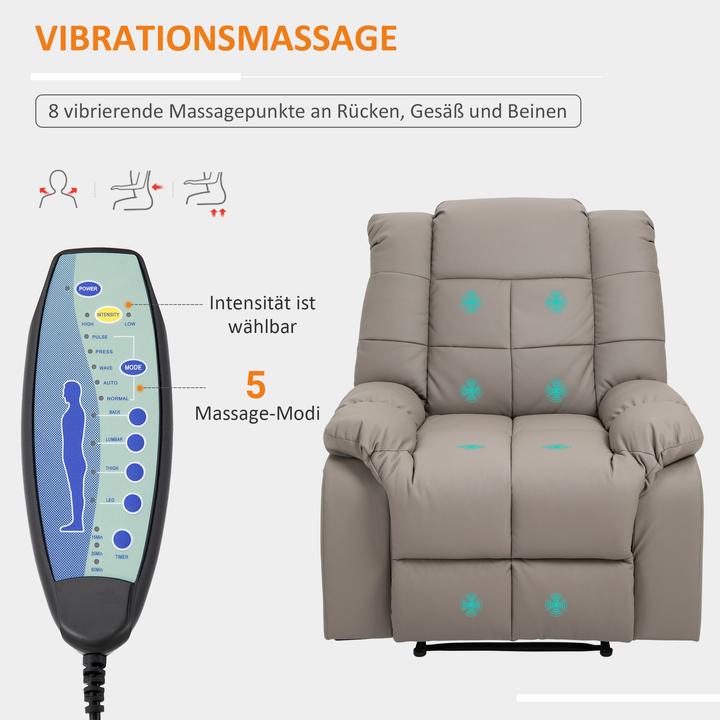 Actual product image Homcom Electric massage chair with reclining function