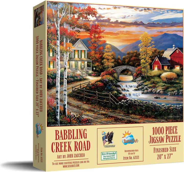 Image du produit Sunsout Puzzle 1000 pièces John Zaccheo - Babbling Creek Road (1000 pièces)