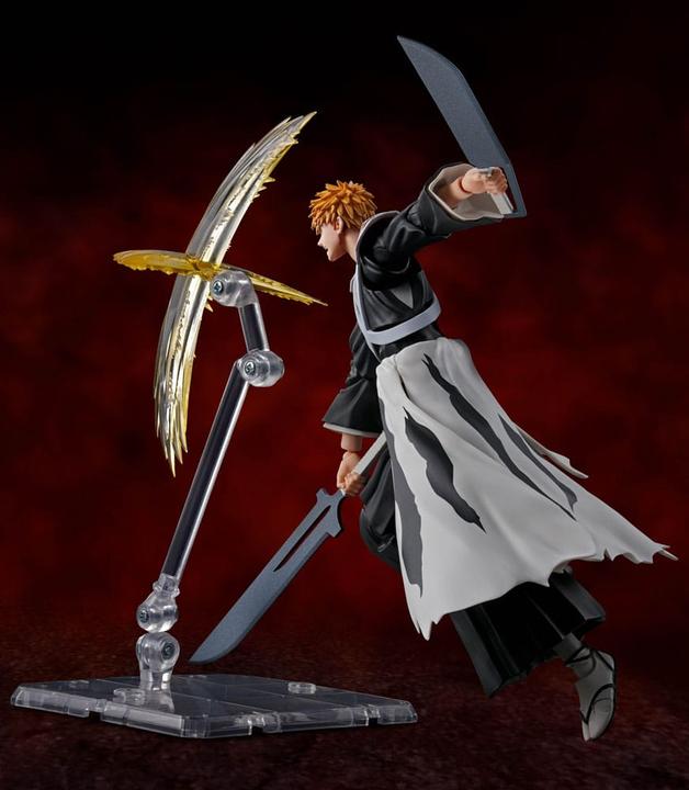 Actual product image Bandai Bleach: Thousand-Year Blood War S.H. Figuarts action figure Ichigo Kurosaki Dual Zangetsu 16 cm