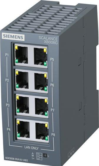 Image du produit Siemens 6GK5008-0GA10-1AB2 Commutateur Ethernet industriel (8 Ports)